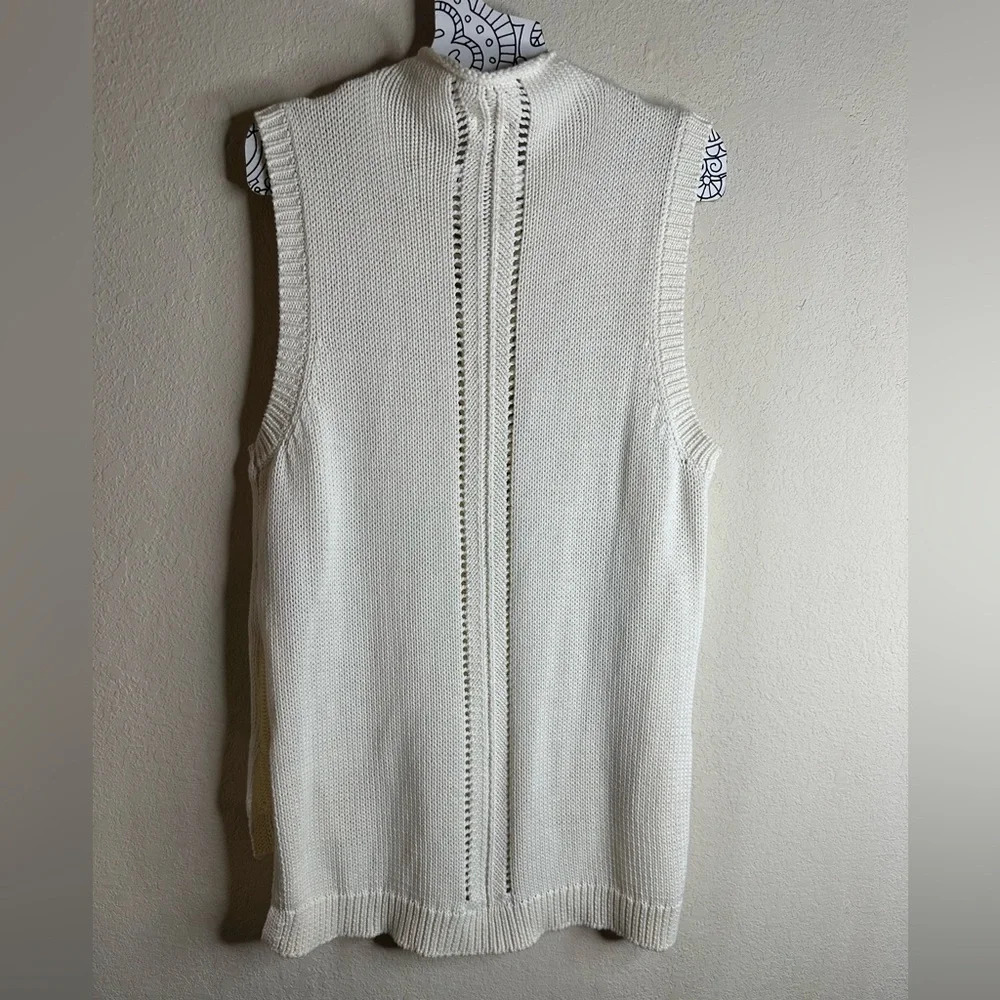 Aerie cream mock neck sweater vest size large NWT - Picture 3 of 6